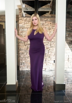 Danielle Lifting Her Purple Dress